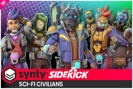 Sci-Fi Civilians – Sidekick Modular Characters by Synty