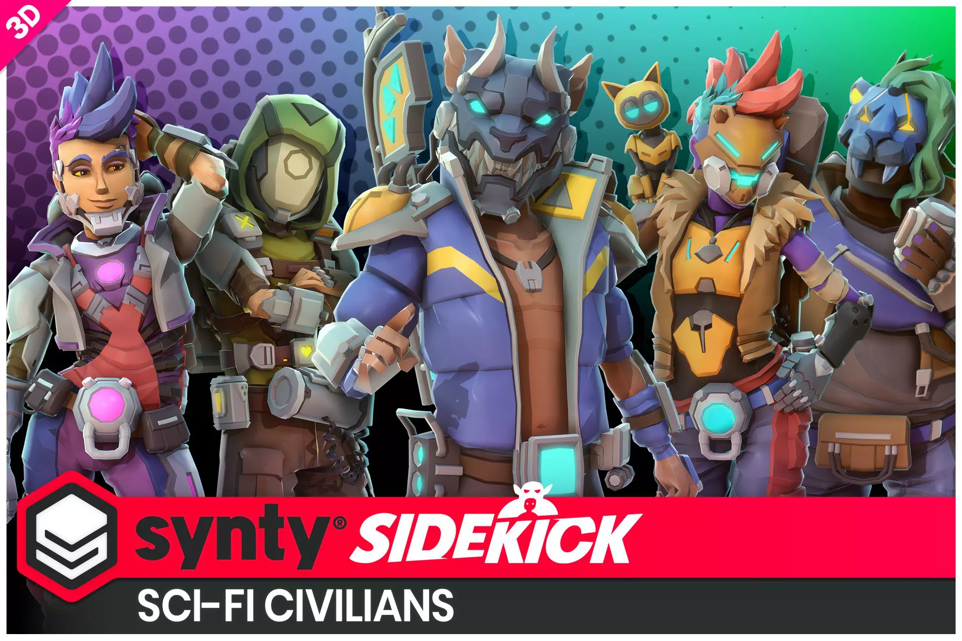 Sci-Fi Civilians – Sidekick Modular Characters by Synty Sci-Fi Civilians – Sidekick Modular Characters by Synty