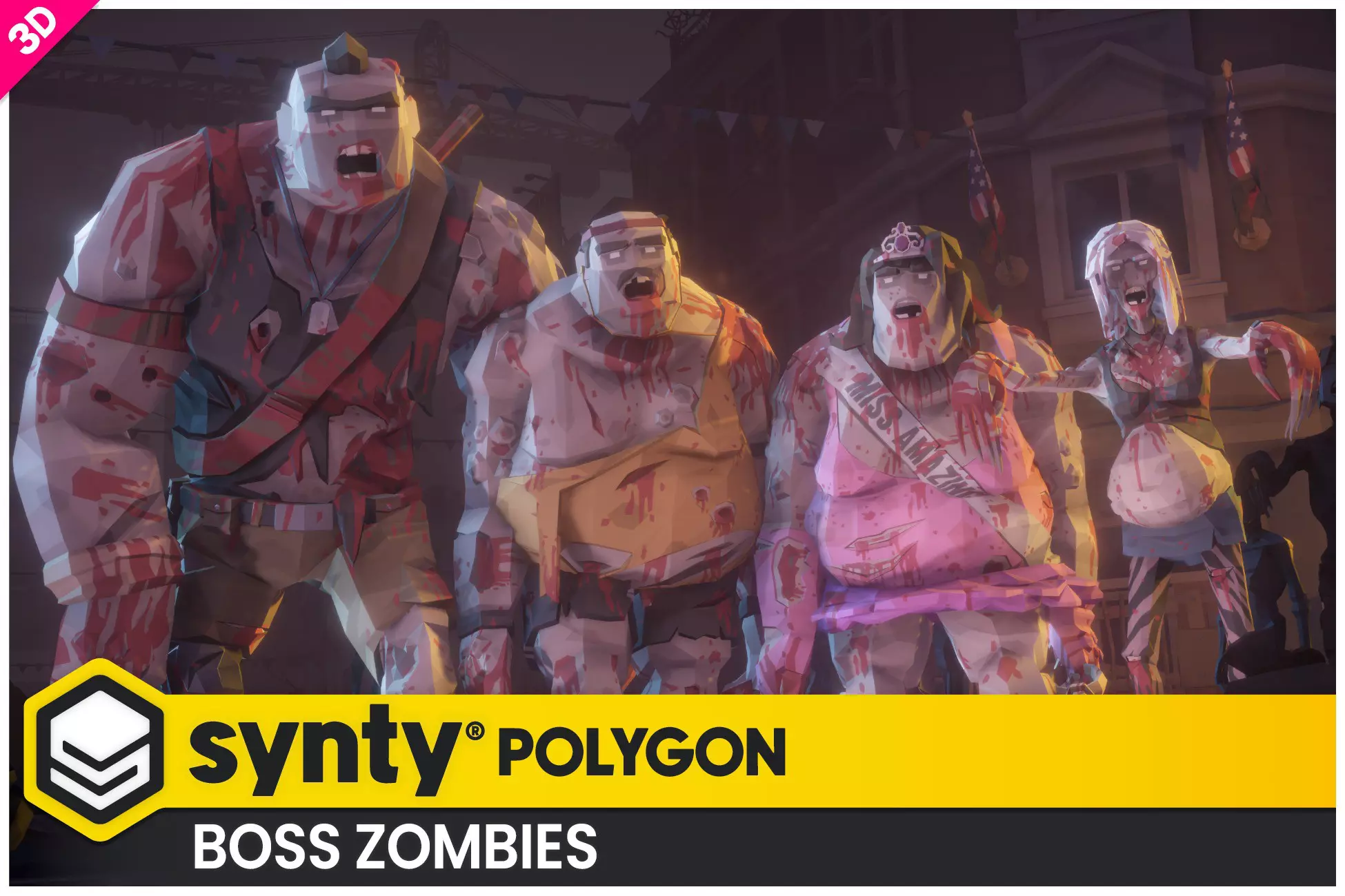 18f54fd8-82de-46ac-afac-d287a191268b POLYGON - Boss Zombies Pack - Art by Synty (Unreal + Unity) - Image 1