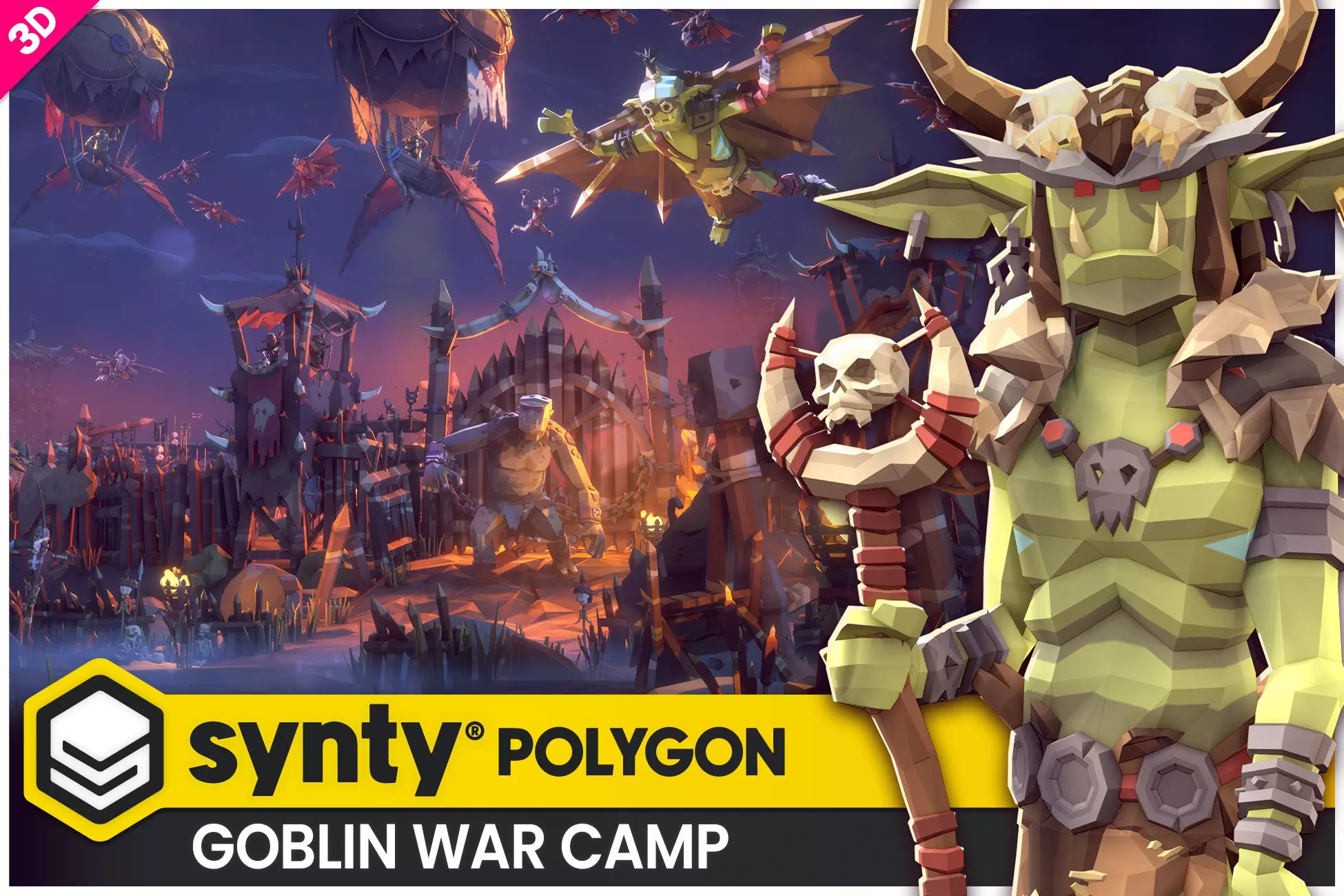 194d8ca1-472c-4210-97ac-86c6305c97e0 POLYGON - Goblin War Camp Pack - Art by Synty - Image 1