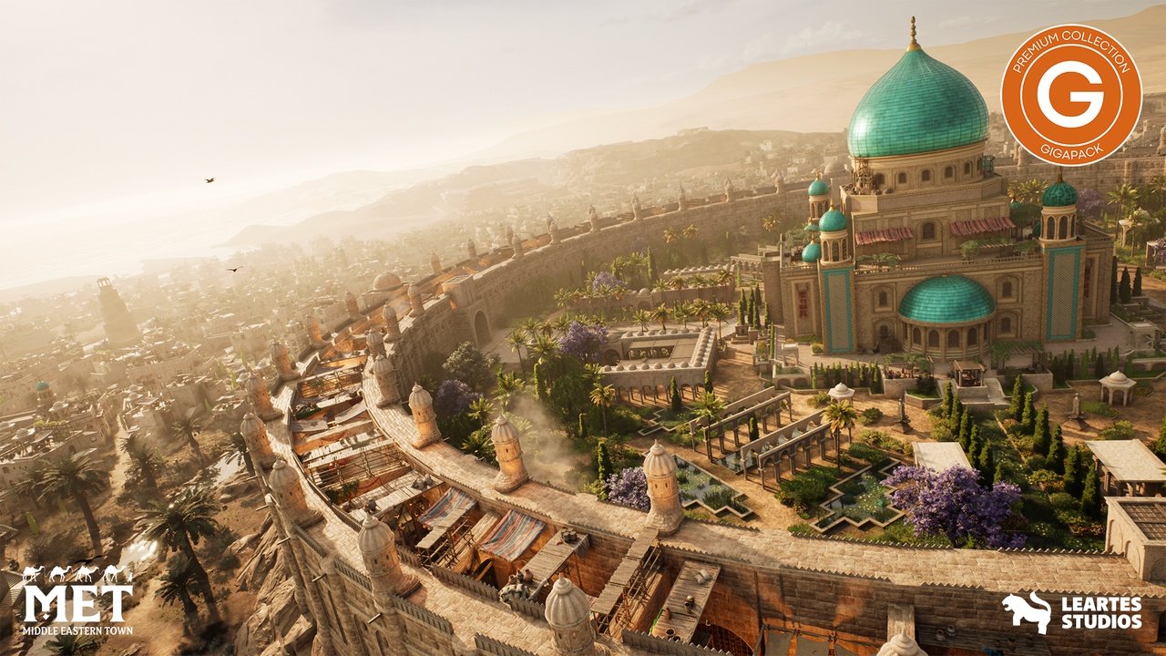 73a3ec21-7e0f-4899-ab6a-da407149b036 Middle Eastern Town Gigapack w/ Level PCG ( MET, Palace, Bazaar, City) - Image 1