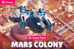 Mars Colony - Low Poly 3D Models Pack