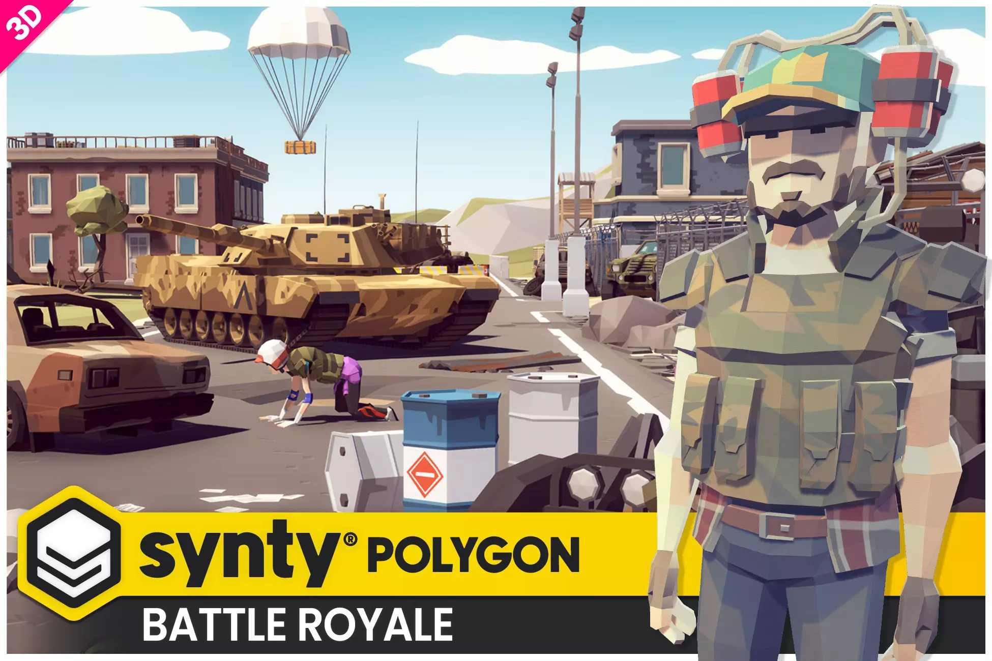 e2747c04-70c9-434c-914d-248fa1af7e24 POLYGON - Battle Royale Pack - Art by Synty Unreal + Unity - Image 1