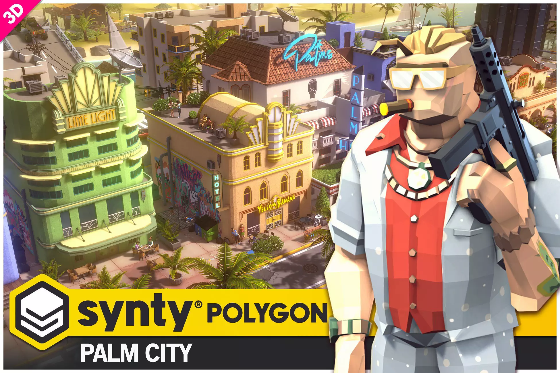 32deff2e-d884-4786-943d-9a0bb5633b9f POLYGON - Palm City - Art by Synty Unity - Image 1