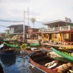 Thai Floating market  South east Asia