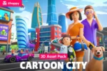 Cartoon City - Low Poly City 3D Models Pack Unity