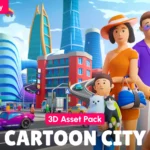 Cartoon City - Low Poly City 3D Models Pack Unity