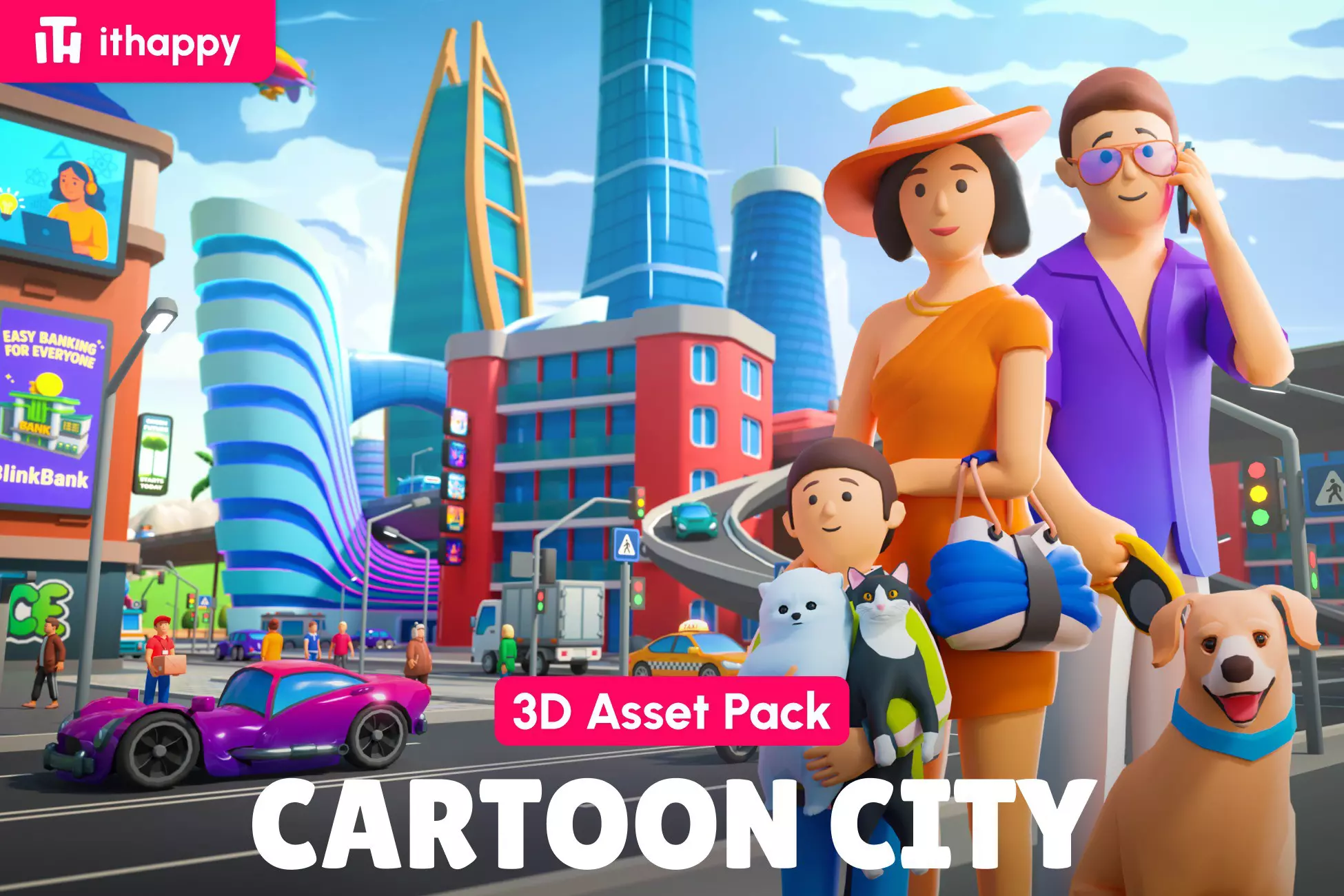 8ae46f54-b75f-42bb-8e29-b9a56c50f310 Cartoon City - Low Poly City 3D Models Pack Unity - Image 1