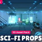 Sci-Fi Props - Low Poly 3D Models Pack Unity