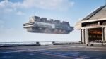 Sci-Fi Flying Cargo Ship