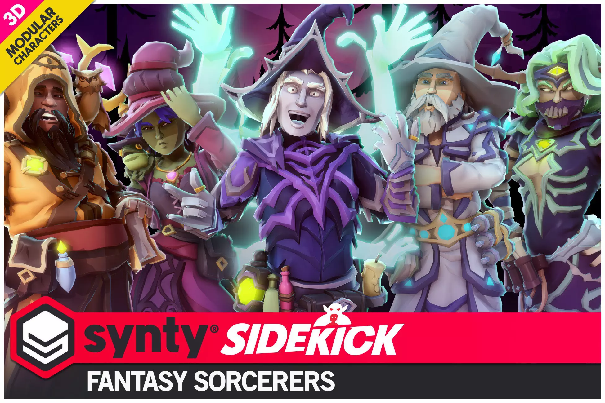 256f8088-7203-4b28-af9c-26d2d6fbc2a6 Unity Fantasy Sorcerers – Sidekick Modular Characters by Synty - Image 1